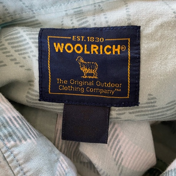 Woolrich Mens Medium Collared Button Up Short Sleeve Shirt - Picture 6 of 6